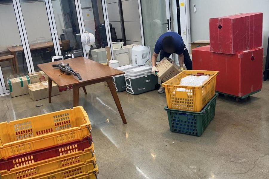 장성 황룡 작업 당일 현장